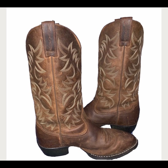 Ariat Men/'s Heritage Western Boots Distressed Brown 10002204